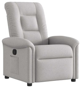 4015625 vidaXL Recliner Chair Cloud Grey Fabric