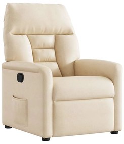 4015568 vidaXL Реклайнер стол, бежов, микрофибърен текстил