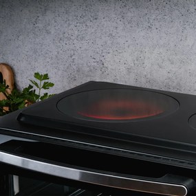 Втора ръка: Готварска печка с керамичен плот Oliver Voltz OV51441E45, 4300 W, 45L, 90-230C, Вентилатор, Осветление, Черен