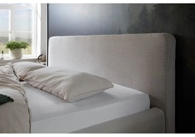 Бежово легло от велур с решетка и място за съхранение , 160 x 200 cm Mattis Cord - Meise Möbel