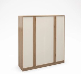 Кремаво-естествен гардероб от декор от дъб 180x197,5x53 cm Dennis – Marckeric