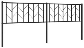 374475 vidaXL Метална табла за глава, черна, 200 см