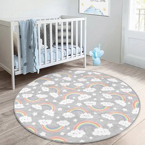 Сив детски килим ø 100 cm Comfort - Mila Home