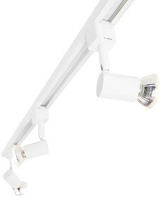 Модерна релсова система с 3 прожектора 1-фазен бял - Jeany