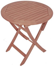 Градинска сгъваема маса от евкалиптова дървесина ADDU Стокхолм, ⌀ 70 cm - Garden Pleasure