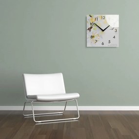 Декоративен стъклен часовник с мотив на черешов цвят 30 см
