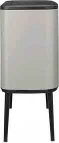 Кош за боклук Brabantia Bo Touch 1010451, 36 л, Плавно и безшумно отваряне, Голям отвор, Светлосив