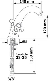 Стояща батерия за мивка в златист цвят Antea – Sapho