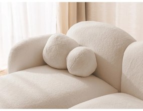 Светлокафяв ъглов диван от прежда с примки от букле (ляв ъгъл) Orbit – Ropez