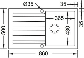 мивка Инкрустиран Duralit KS100 неженен