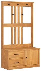 4010493 vidaXL L Дърво за антре SANDNES 87x40x159,5 cm масивна дървесина бор