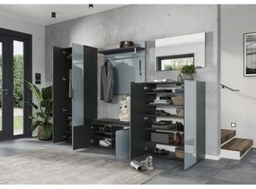 Сив шкаф за обувки с пейка Genova - Germania