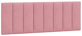374674 vidaXL Мека табла за легло, розова, 140 см, кадифе