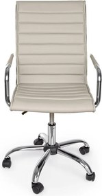 Кафяво-сив офис стол от имитация на кожа Perth – Yes Everyday