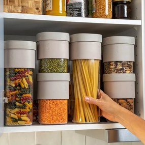 Буркан за съхранение с допълнителна приставка Lekue Green 1010219, 1.35-1.6 л, Полипропилен, -15/+80°C, Зелен