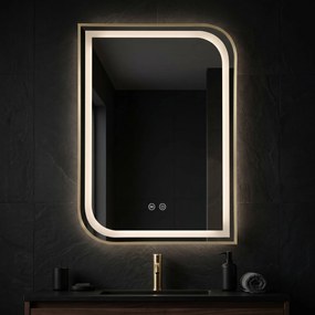 Огледало LED ZONE 70X50 BRUSH GOLD