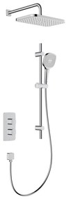 KFA Armatura 5759-301-00 - Душ комплект с термостатен вграден смесител MALAGA, полирано хромово покритие