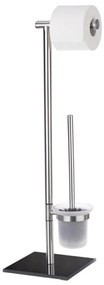 WENKO 20391100 - Четка за тоалетна LIMA 23,5x69 cm неръждаема стомана/сатен/черен