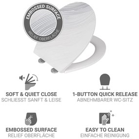 Тоалетна чиния с автоматично затваряне 38 x 44,5 см Menin – Wenko