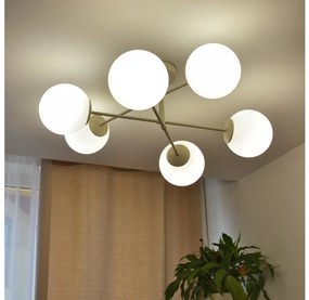Плафониера MOON 6xE27/15W/230V кремава