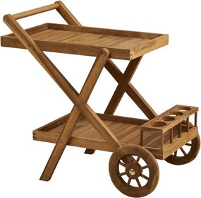 Маса за сервиране на колелца от масивна дървесина 50x86 cm Pasaku – House Nordic