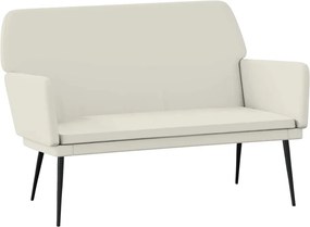 351390 vidaXL Пейка, кремава, 108x79x79 см, кадифе