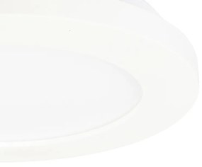 Таванна лампа бяла 17 см с LED 3-степенна димираща IP44 - Steve