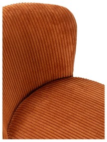 Оранжеви велурени трапезни столове в комплект 4 бр. Megan – Marckeric