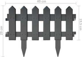 Кантове за тревни площи, 25 бр, антрацит, 10 м, PP