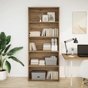 3314677 vidaXL Библиотека, дъб артизан, 80x30x189 см, инженерно дърво