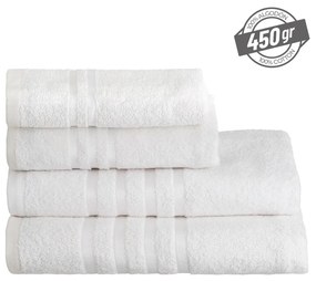 Бяла памучна кърпа от тери 50x100 cm Simple – Casa Selección