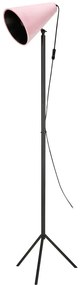 Черна подова лампа с розов абажур, височина 1,5 м Cilla - Markslöjd