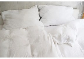 Бяло единично муселиново спално бельо 140x200 cm Plain Muslin – Butter Kings