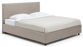 Тапицирано двойно легло в сиво с място за съхранение и матрак с решетка 180x200 cm Myra Pillow - Bonami Selection