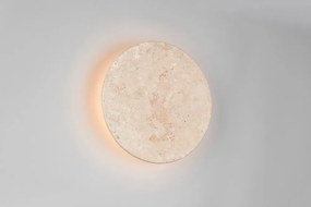 Каменна LED затъмняваща се стенна лампа в матово бял цвят Bobbin – Trio Select