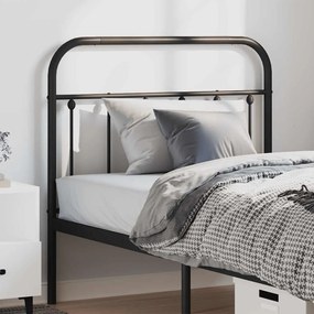 352607 vidaXL Метална табла за глава, черна, 100 см