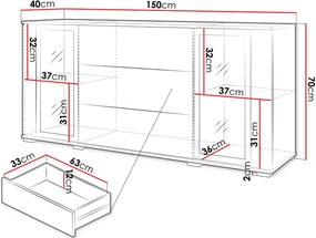 Скринове Каро SB 150-Натурален