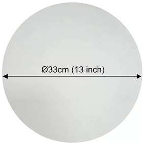 Каменна плоча за печене и сервиране на пица Klausberg KB 7788, 33 см, Метални дръжки, Бял