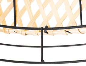 Ориенталски таванен аплик черен с бамбук - Irena