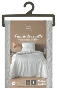 Бяло единично спално бельо от микрофибър 140x200 cm Litea – douceur d'intérieur