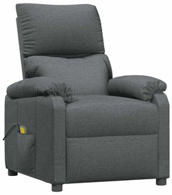 322457 vidaXL Масажен стол, тъмносив, текстил