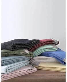 Морскосиньо одеяло със съдържание на памук II, 140 x 180 cm Skyline - Euromant