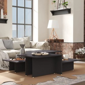 805566 vidaXL Кафе маси, 2 бр, сиви, 111,5x50x33 см, инженерно дърво