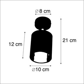 Модерен повърхностно монтиран прожектор черен с възможност за накланяне - Lofty