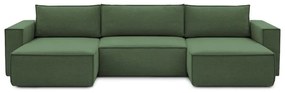 Зелен ъглов диван (U-образен) Nihad - Bobochic Paris
