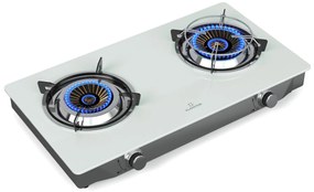 Klarstein Barzona котлон за къмпинг, 2 горелки, 3,4 kW & 4,3 kW, двойна газова горелка, неръждаема стомана, мобилен