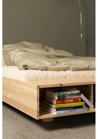 Двойно легло от масивен бор с включена подматрачна рамка в естествен цвят 140x200 cm Merge – Karup Design