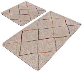 Бежови килими за баня в комплект 2 бр. 60x100 cm – Mila Home