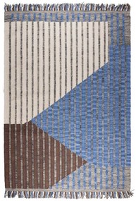 Син/кафяв памучен килим 200x300 cm Hampton – Dutchbone