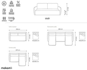Кремав шенилов разтегателен ъглов диван с място за съхранение (десен ъгъл) Lilo – Makamii